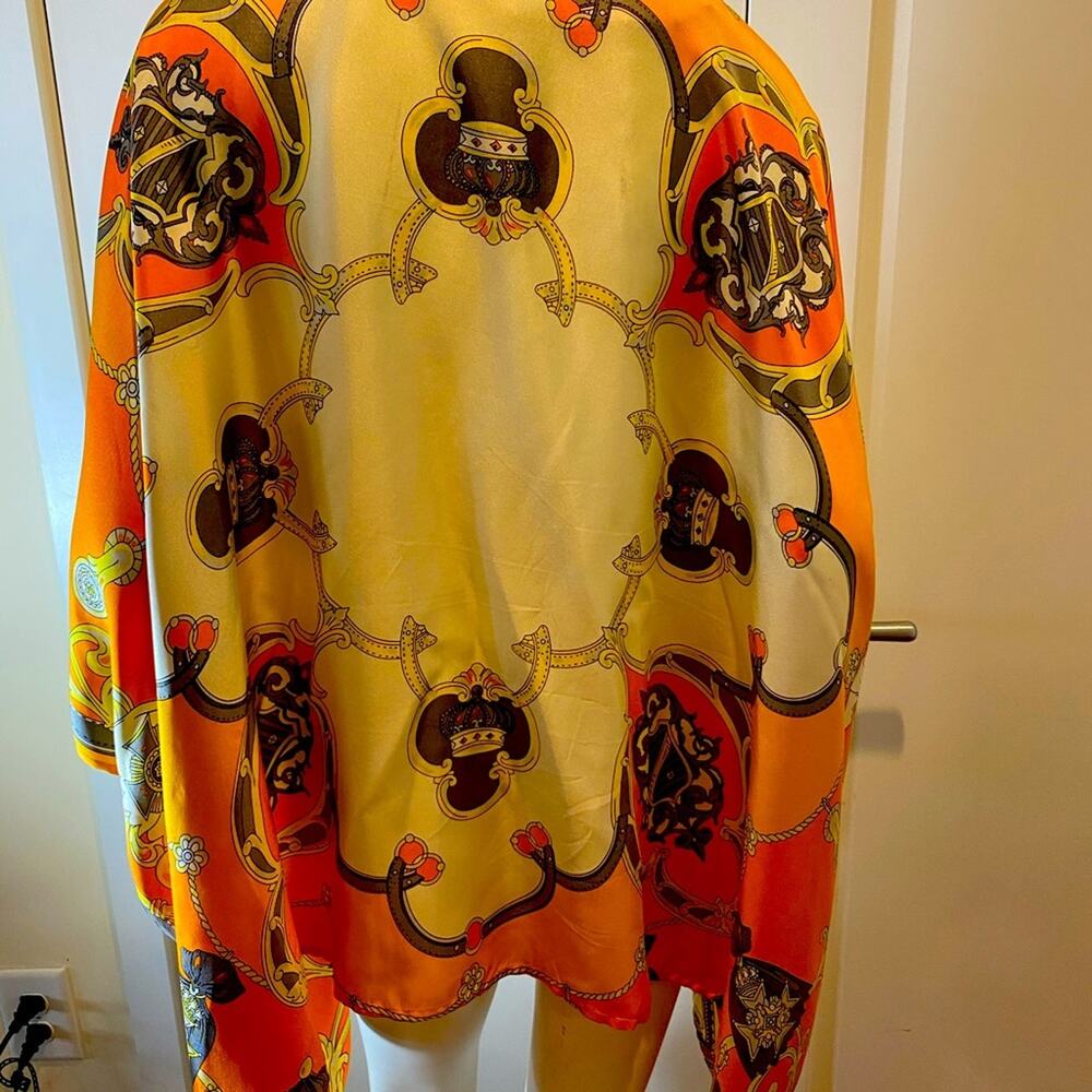 JB by JULIE BROWN Silk Top or Dress Size S Oversized fits Large Colorful NWOT - Picture 12 of 13